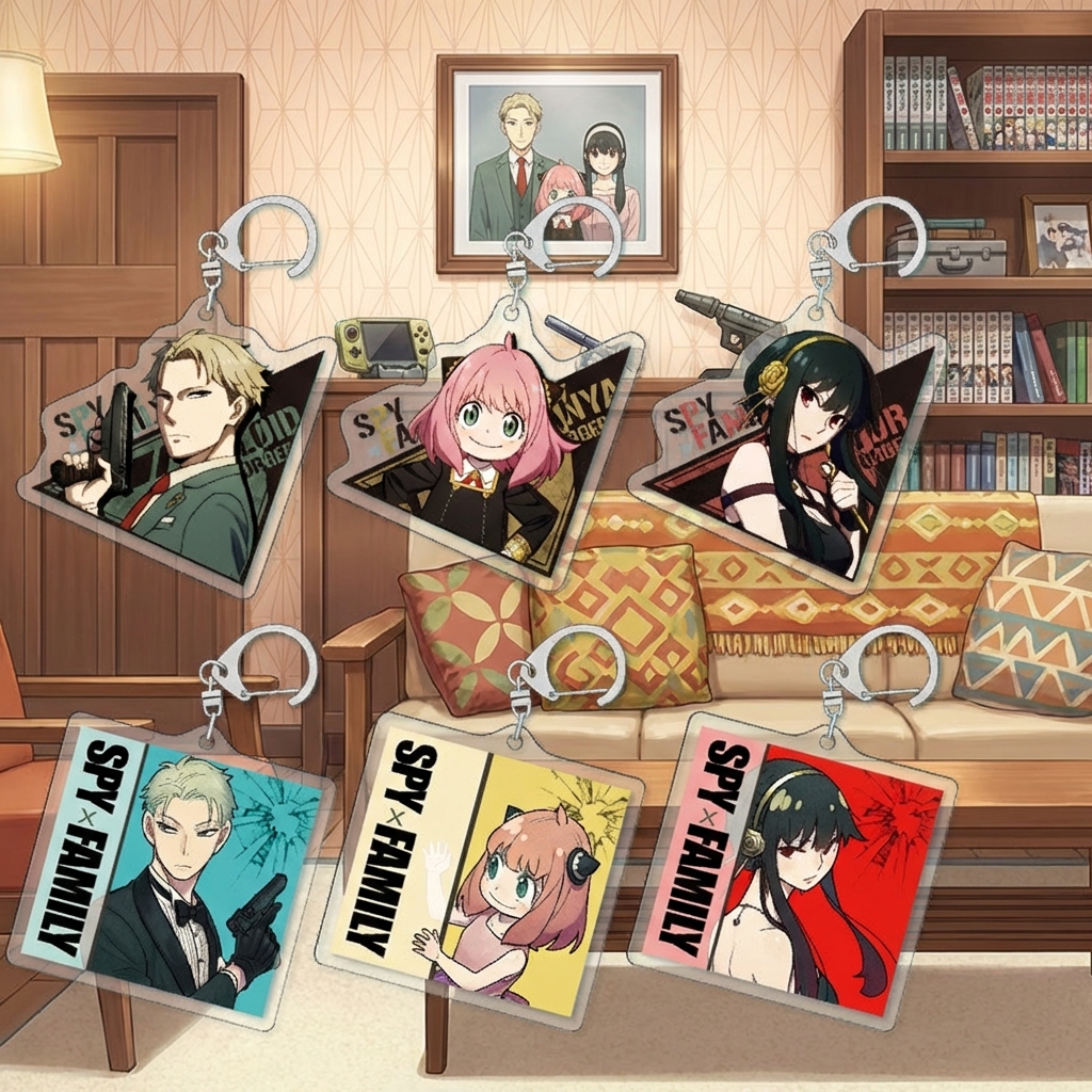 Cute Anime Merchandise - SPY×FAMILY Anya Keychain Acrylic Charm Cute