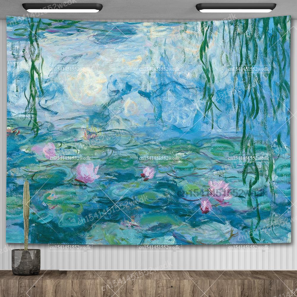 Wall Scroll Tapestry - Claude Monet Water Lily Oil Painting