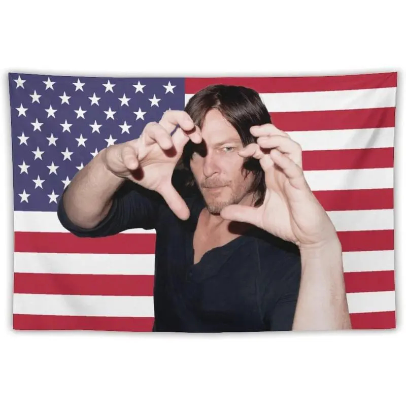 VIKAMA Daryl Dixon USA Flag Ta - Wall Scroll Tapestry recensie en prijs