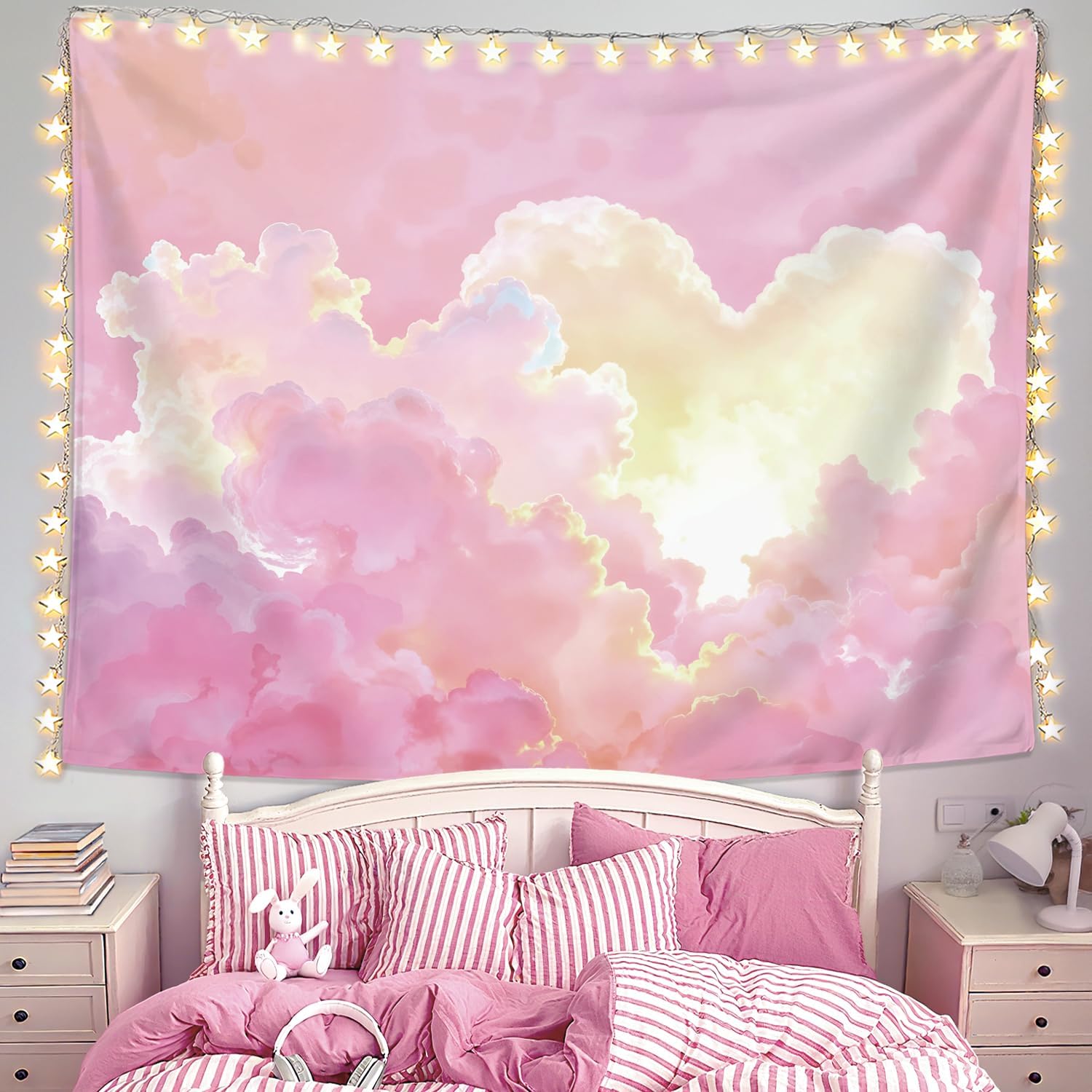 Preppy Pink Cloud Tapestry Wal - Wall Scroll Tapestry recensie en prijs