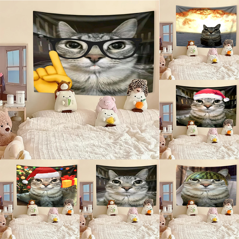 Funny Cat Meme Tapestry, Kawai - Wall Scroll Tapestry recensie en prijs