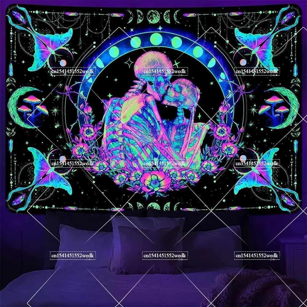 Hippie Skull Blacklight Tapest - Wall Scroll Tapestry recensie en prijs