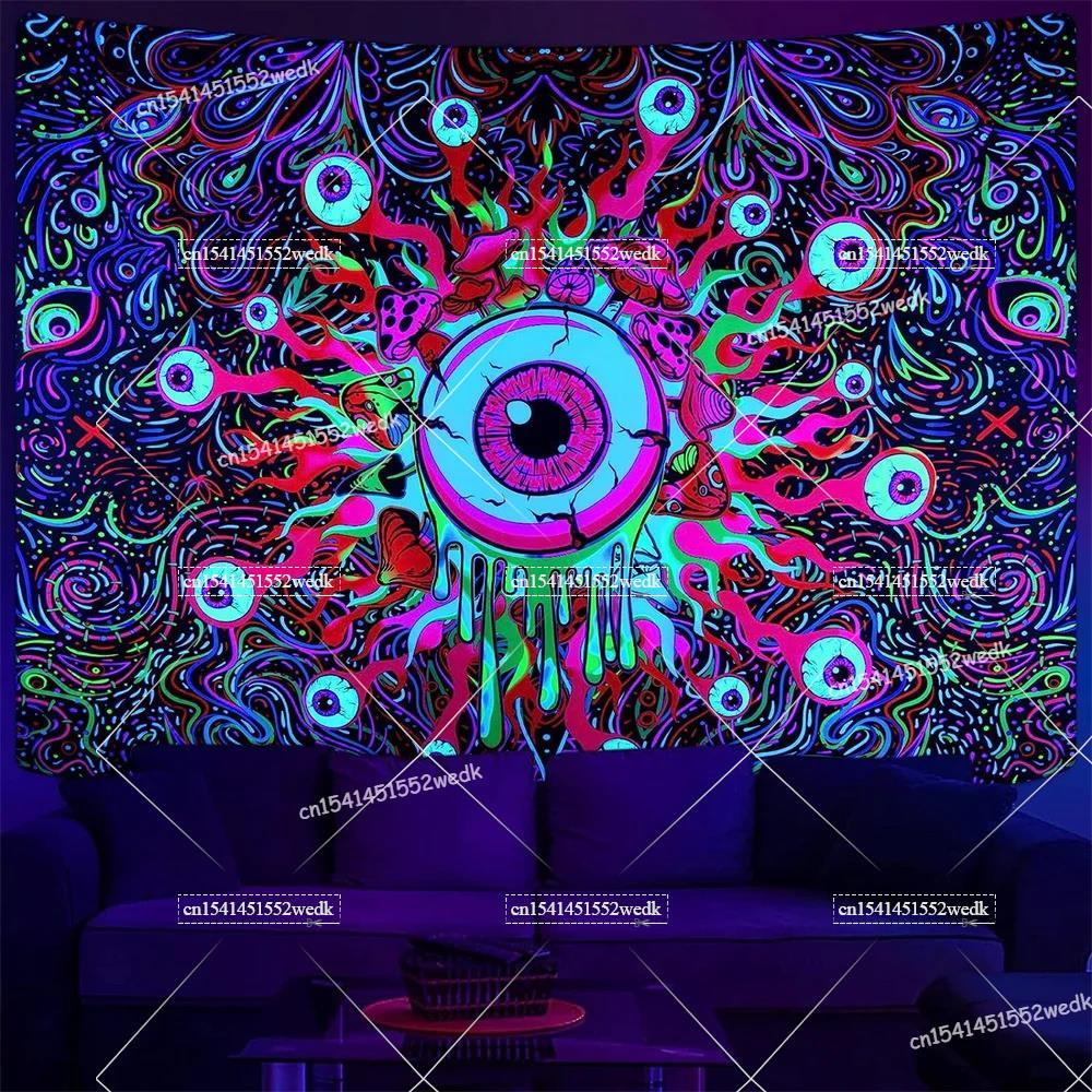 Hippie Skull Blacklight Tapest - Wall Scroll Tapestry recensie en prijs