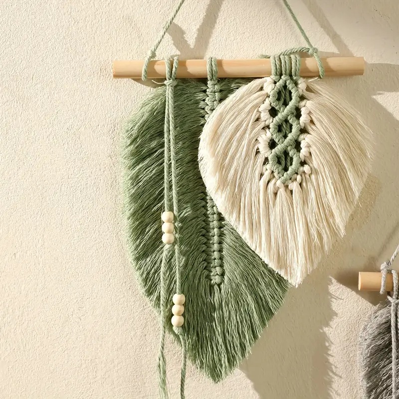 Handmade Macrame Leaf Wall Han - Wall Scroll Tapestry recensie en prijs