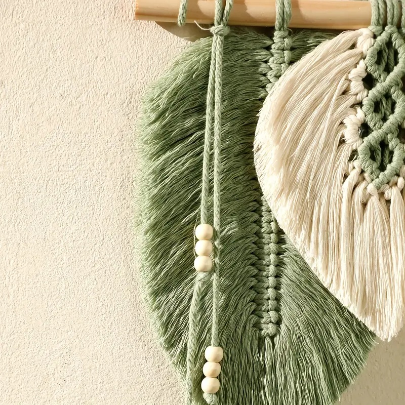 Handmade Macrame Leaf Wall Han - Wall Scroll Tapestry recensie en prijs