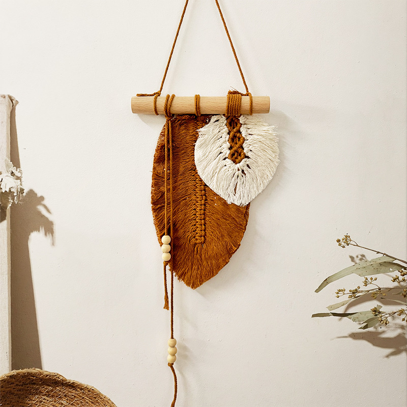 Handmade Macrame Leaf Wall Han - Wall Scroll Tapestry recensie en prijs