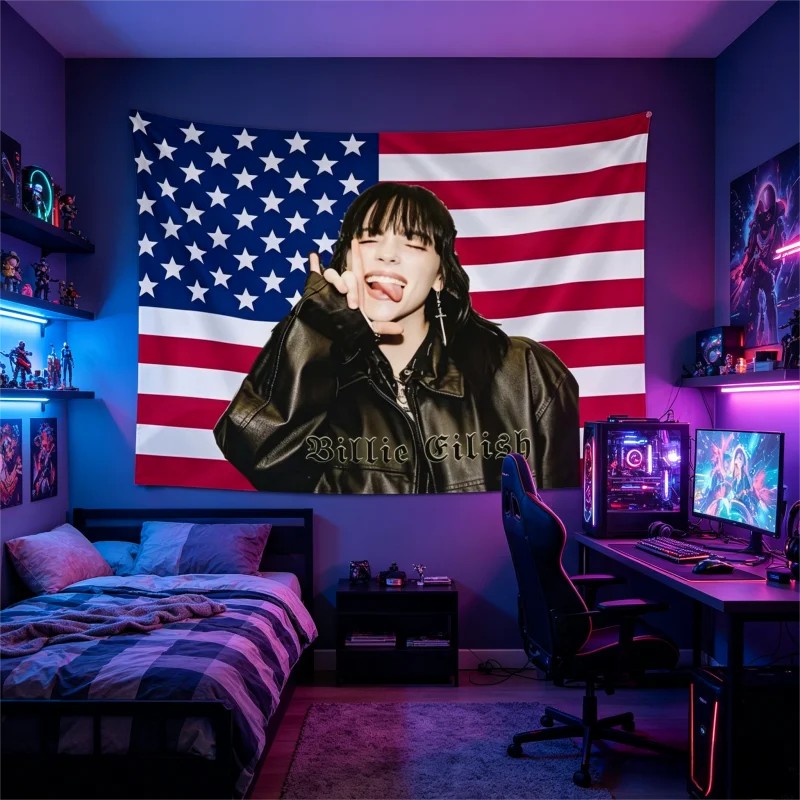 VIKAMA Billie Eilish Tapestry  - Wall Scroll Tapestry recensie en prijs