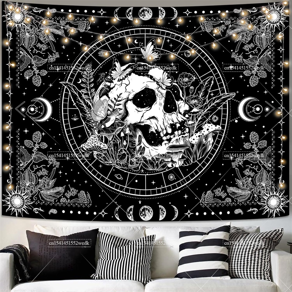 Black And White Skeleton Tapes - Wall Scroll Tapestry recensie en prijs