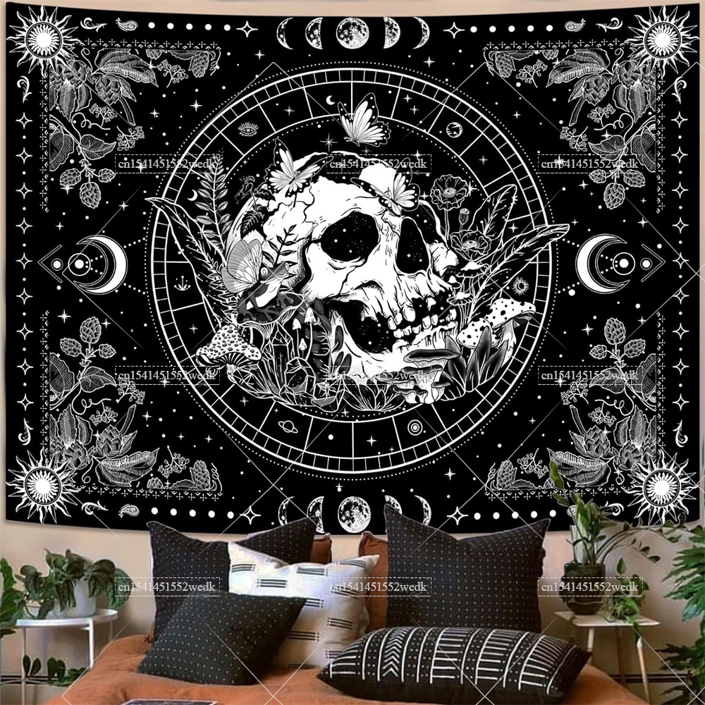 Black And White Skeleton Tapes - Wall Scroll Tapestry recensie en prijs