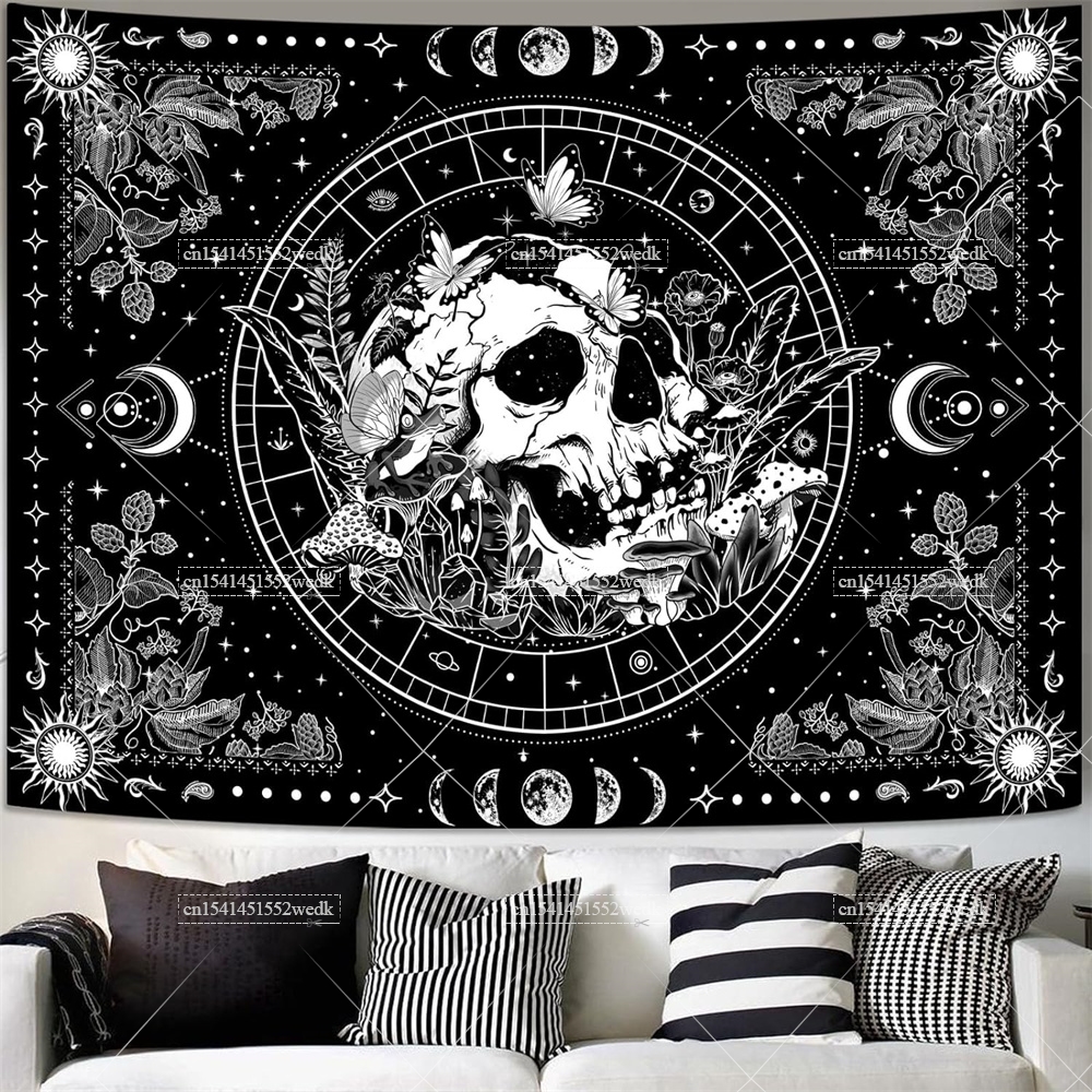 Black And White Skeleton Tapes - Wall Scroll Tapestry recensie en prijs
