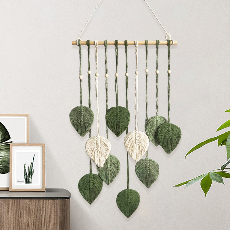 Handmade Leaf Tapestry Weaving - Wall Scroll Tapestry recensie en prijs