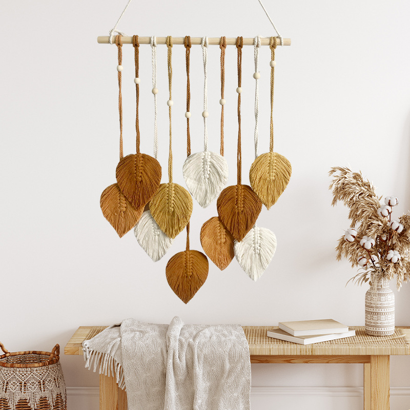 Handmade Leaf Tapestry Weaving - Wall Scroll Tapestry recensie en prijs
